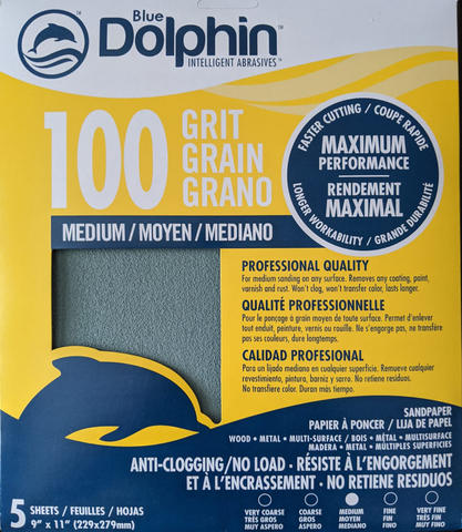 Blue Dolphin Anti-Clogging Sandpaper (5 Pack)